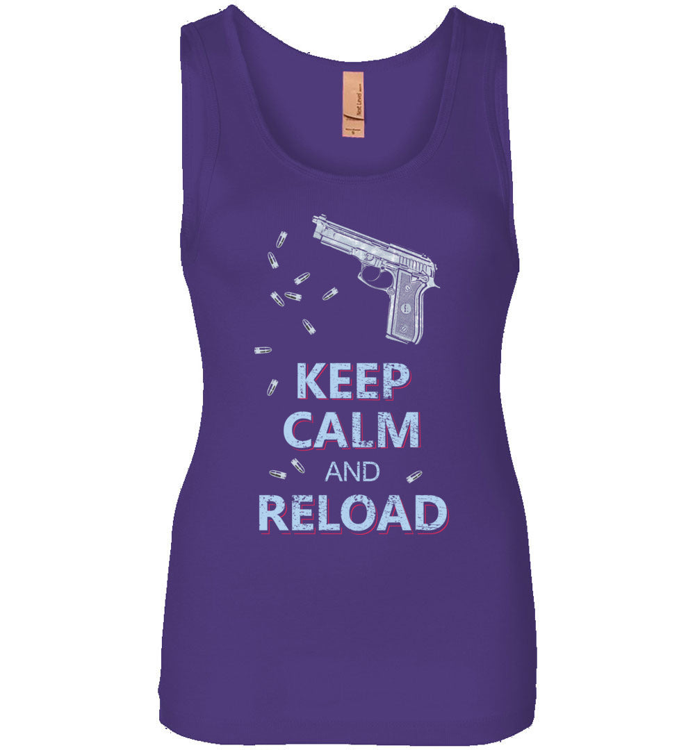 Keep Calm and Reload - Pro Gun Women's Tank Top - Purple