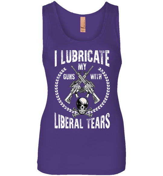 I Lubricate My Guns With Liberal Tears - Pro Gun Women's Apparel - Purple Tank Top