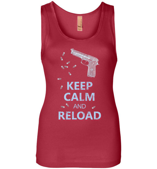 Keep Calm and Reload - Pro Gun Women's Tank Top - Red