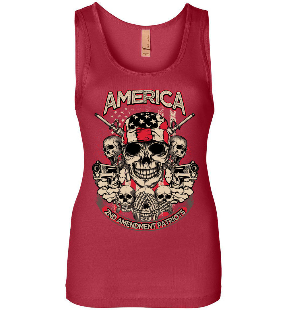 2nd Amendment Patriots - Pro Gun Women's Apparel - Red Tank Top
