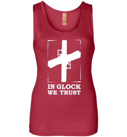 In Glock We Trust - Pro Gun Women's Tank Top - Red
