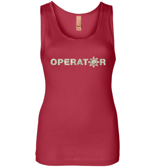 AR-15 Bolt Face Operator - Women's Pro Gun Tank Top - Red