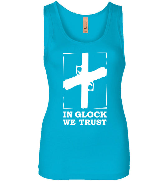 In Glock We Trust - Pro Gun Women's Tank Top - Turquoise