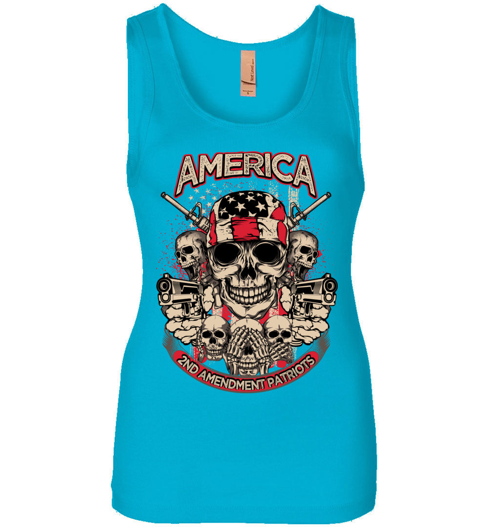 2nd Amendment Patriots - Pro Gun Women's Apparel - Turquoise Tank Top