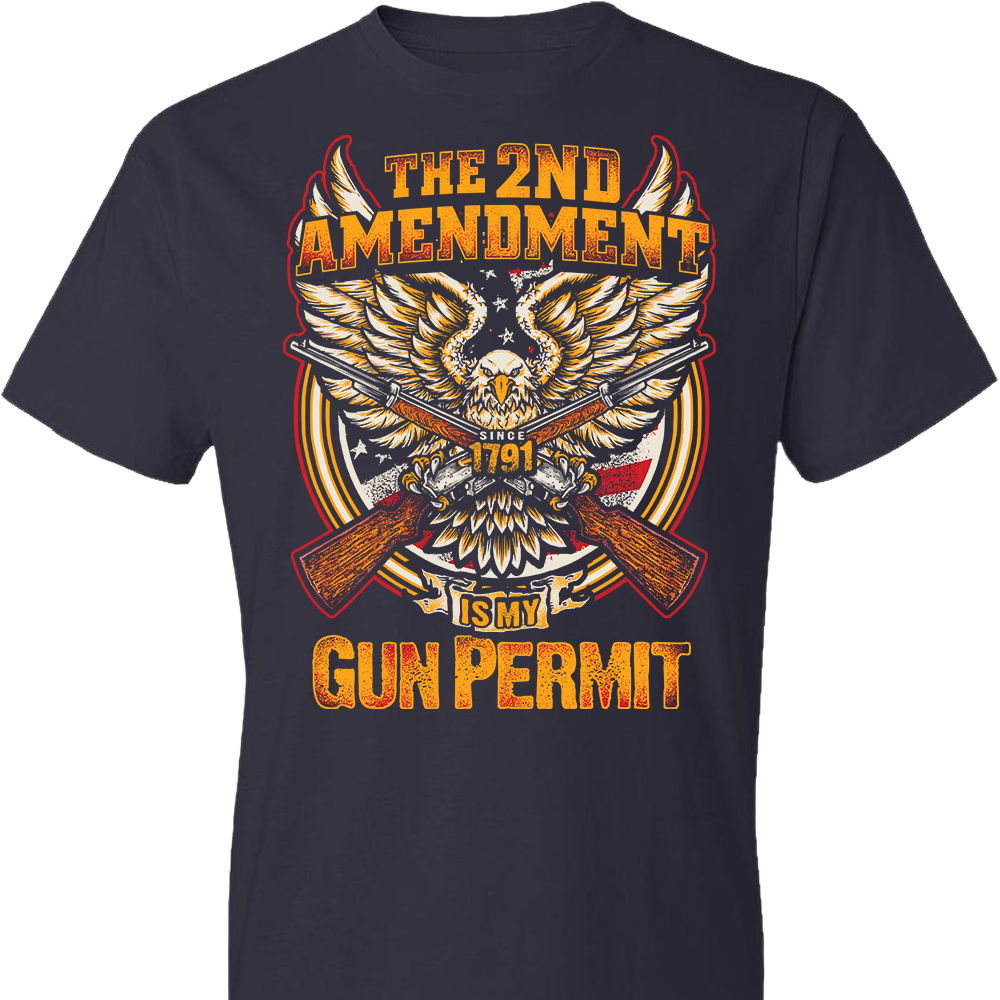 The 2nd Amendment is My Gun Permit - Men's T Shirts - Navy