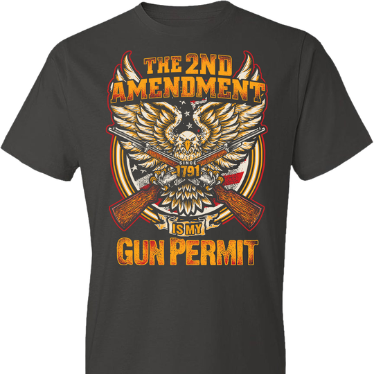 The 2nd Amendment is My Gun Permit - Men's T Shirts - Smoke