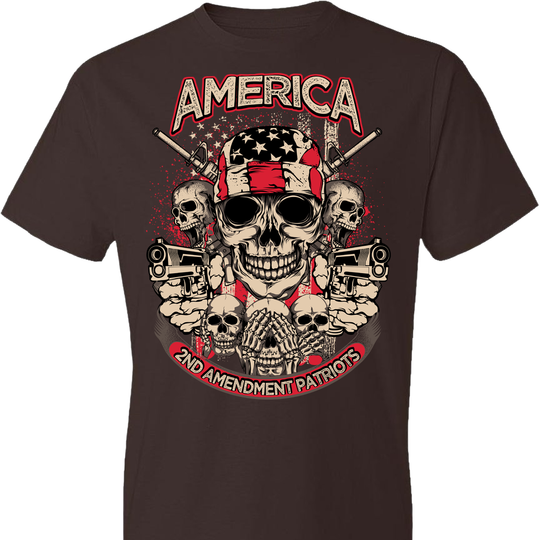2nd Amendment Patriots - Pro Gun Men's Apparel - Brown Tshirt