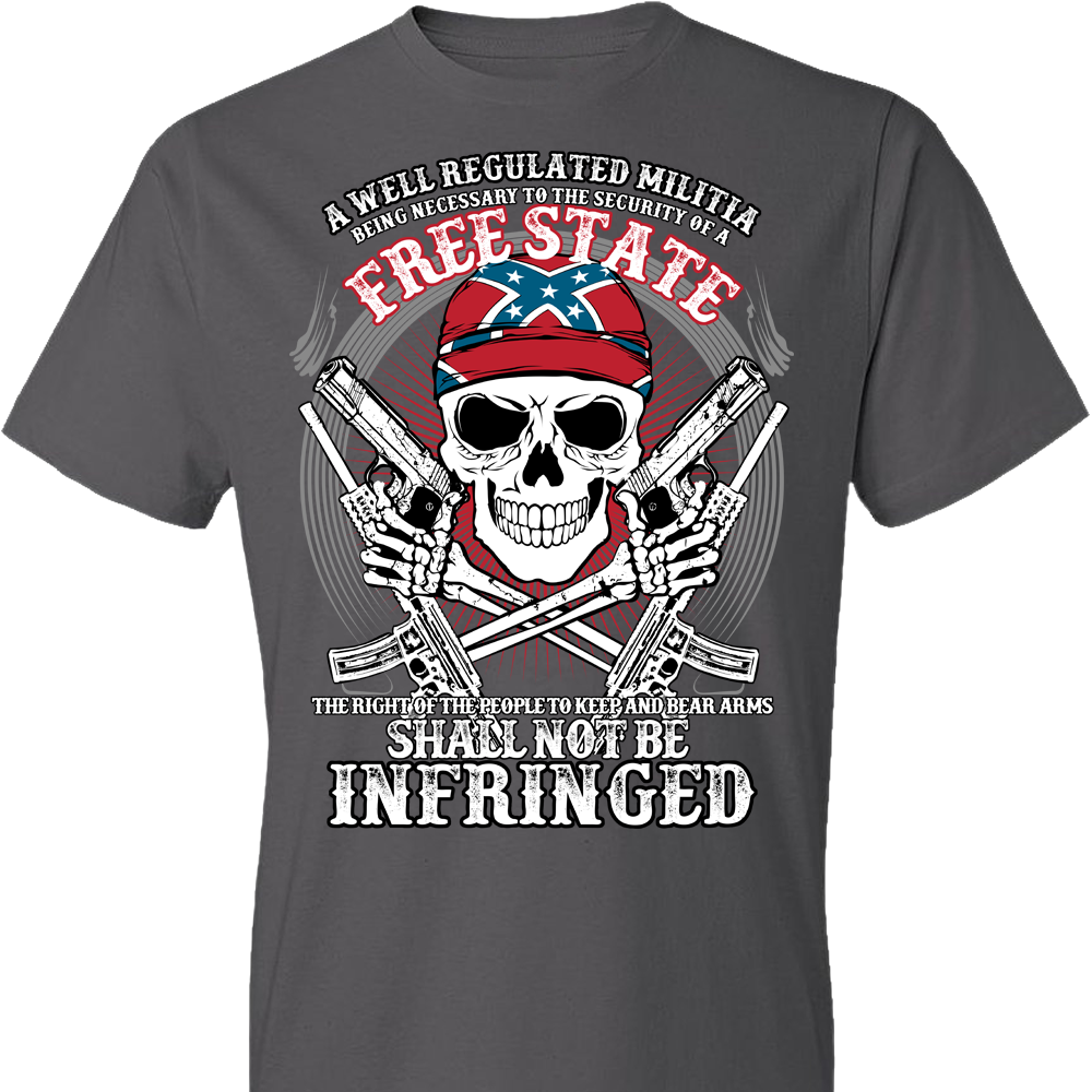 The right of the people to keep and bear arms shall not be infringed - Men's 2nd Amendment Tee - Charcoal