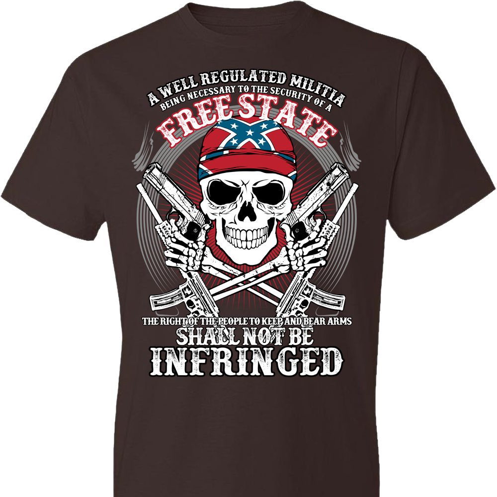 The right of the people to keep and bear arms shall not be infringed - Men's 2nd Amendment Tee - Dark Brown