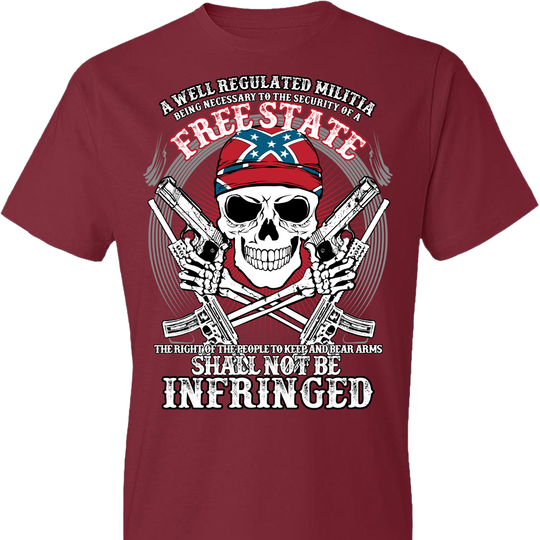 The right of the people to keep and bear arms shall not be infringed - Men's 2nd Amendment Tee - Red