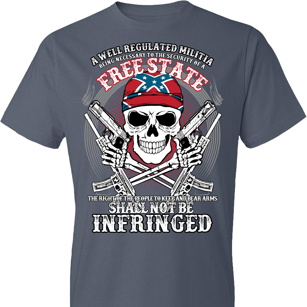 The right of the people to keep and bear arms shall not be infringed - Men's 2nd Amendment Tee - Lake