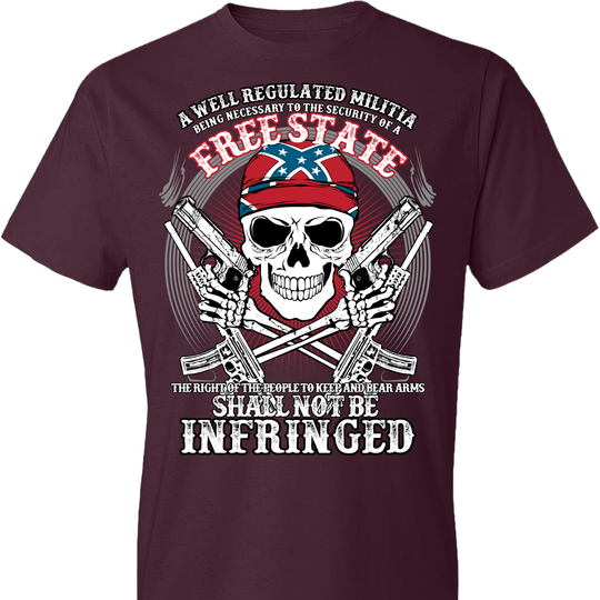 The right of the people to keep and bear arms shall not be infringed - Men's 2nd Amendment Tee - Maroon