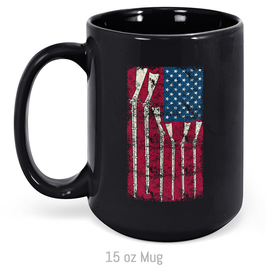 American Flag with Guns Mug