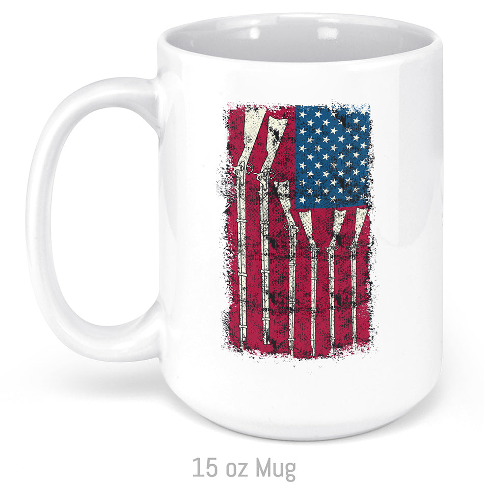 American Flag with Guns Mug