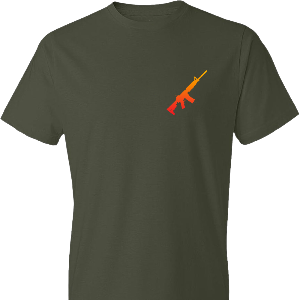 AR-15 Rifle Silhouette Firearm Men's T-Shirt -  City Green
