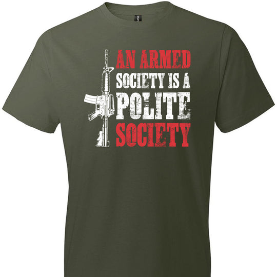 An Armed Society is a Polite Society - Shooting Clothing Men's Tshirt - City Green