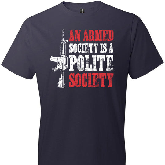 An Armed Society is a Polite Society - Shooting Clothing Men's Tshirt - Lake