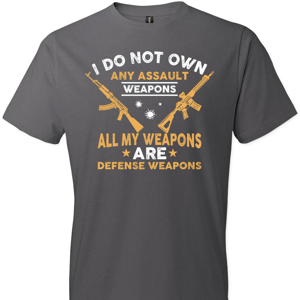I Do Not Own Any Assault Weapons - 2nd Amendment Men's T-Shirt - Charcoal