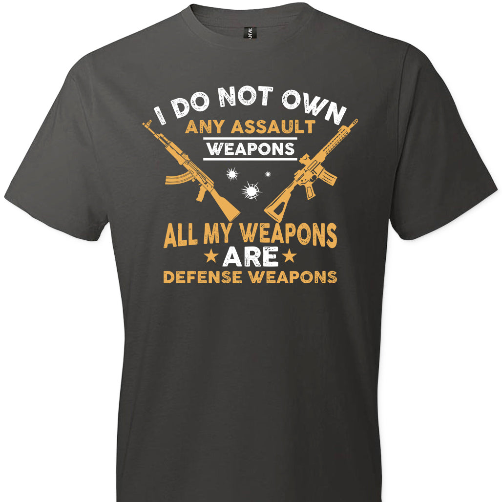 I Do Not Own Any Assault Weapons - 2nd Amendment Men's T-Shirt - Dark Grey