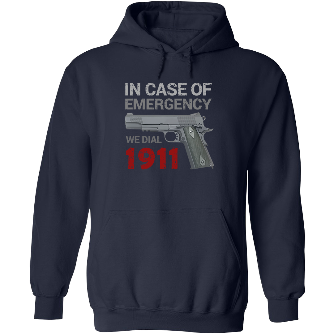 In Case of Emergency We Dial 1911 Pro Gun Мen's Hoodie - Navy