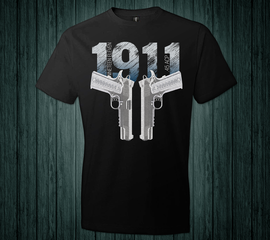 Colt 1911 Handgun - 2nd Amendment Men's Tee - Black