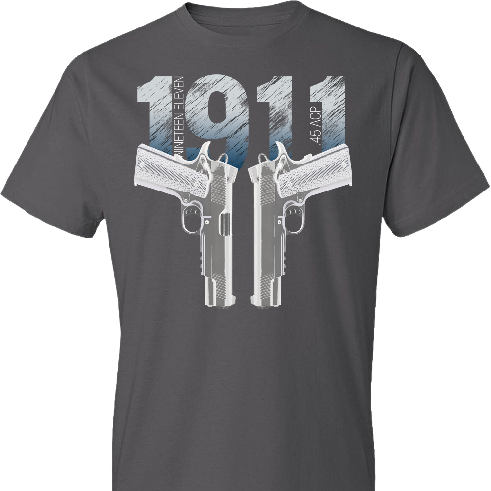 Colt 1911 Handgun - 2nd Amendment Men's Tee - Charcoal
