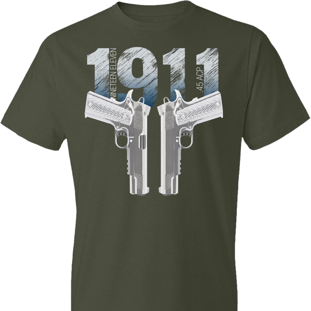 Colt 1911 Handgun - 2nd Amendment Men's Tee - City Green