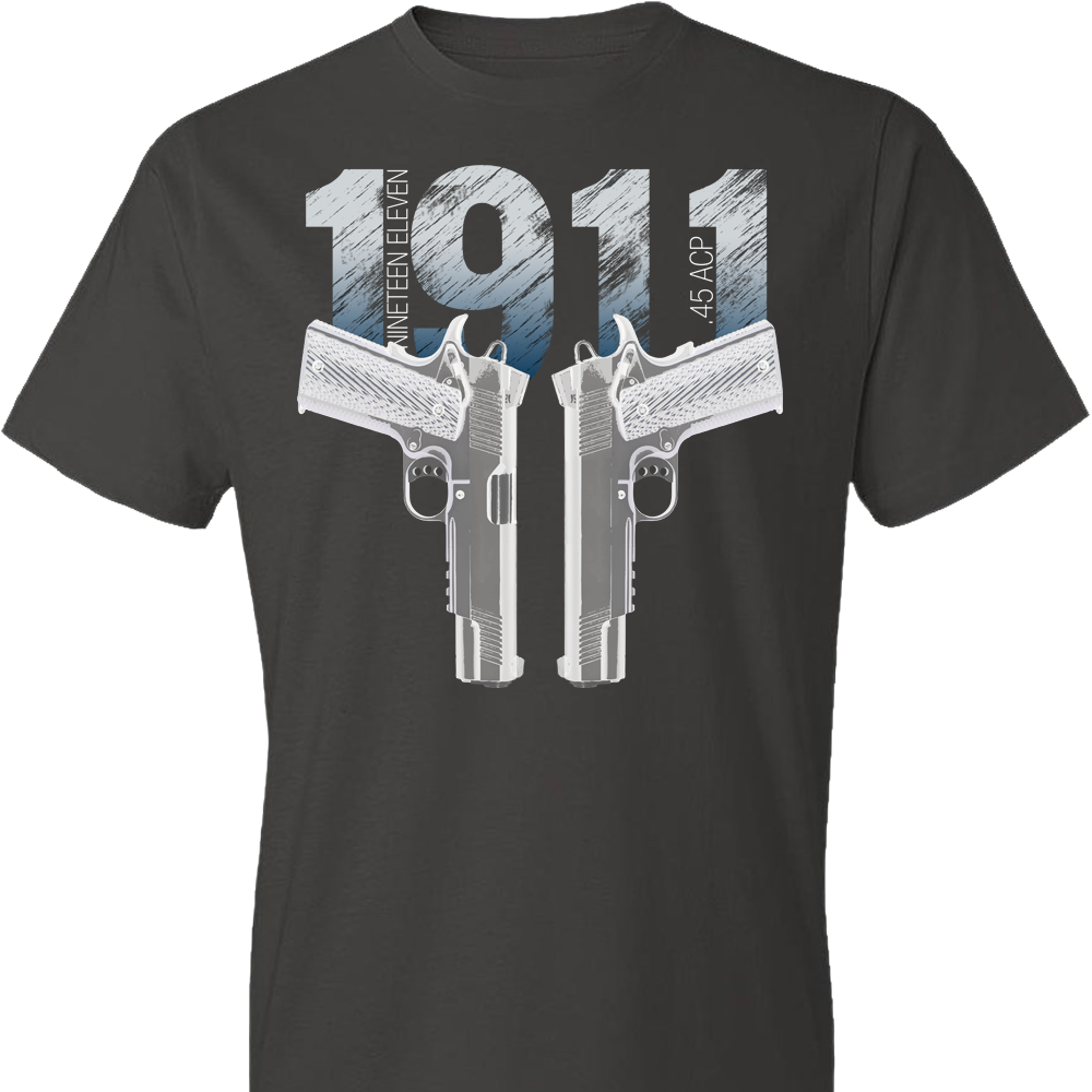 Colt 1911 Handgun - 2nd Amendment Men's Tee - Smoke
