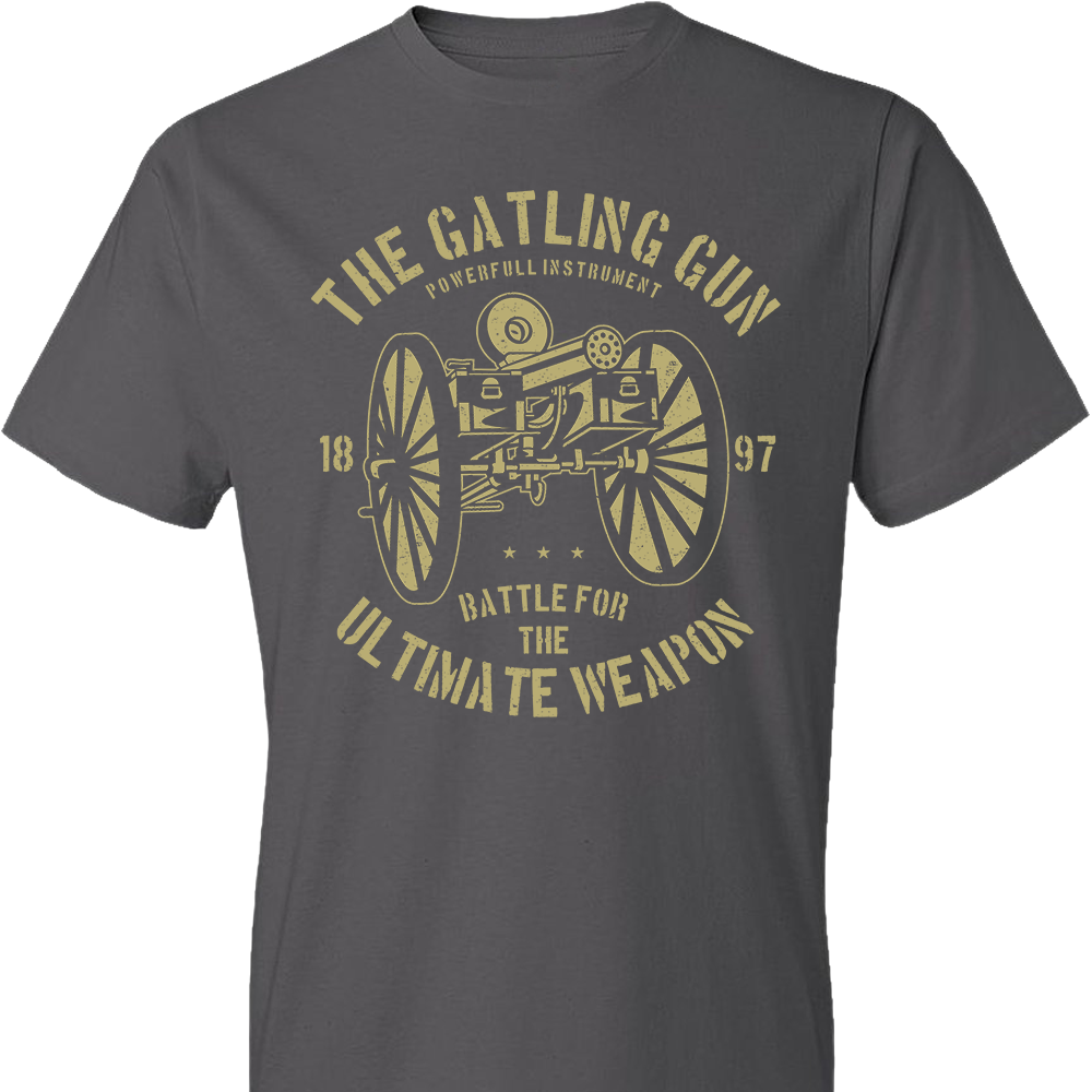 The Gatling Gun - Men's Tee - Charcoal