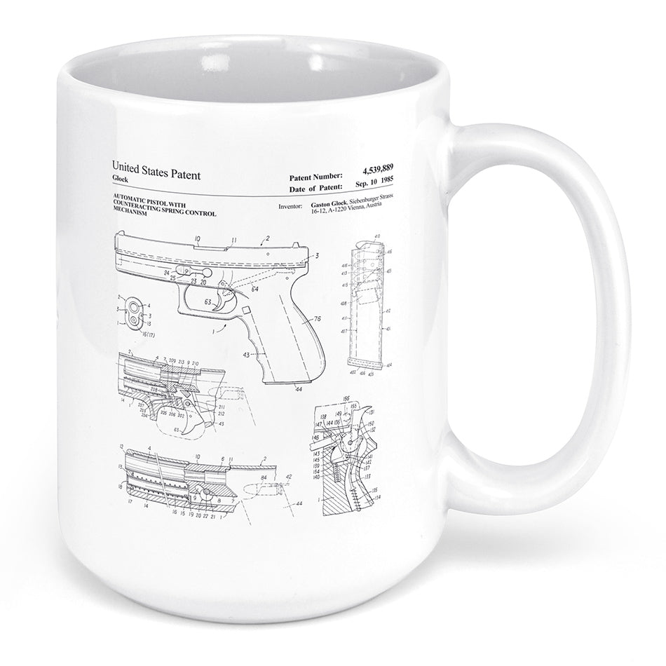 Glock Handgun Patent Mug