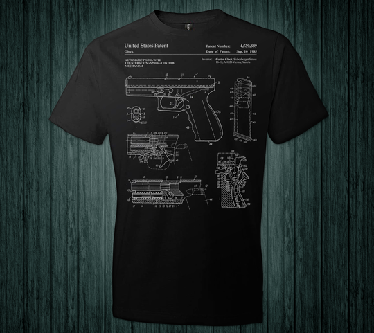 Glock Handgun Patent Pro Gun Men's T shirt - Black