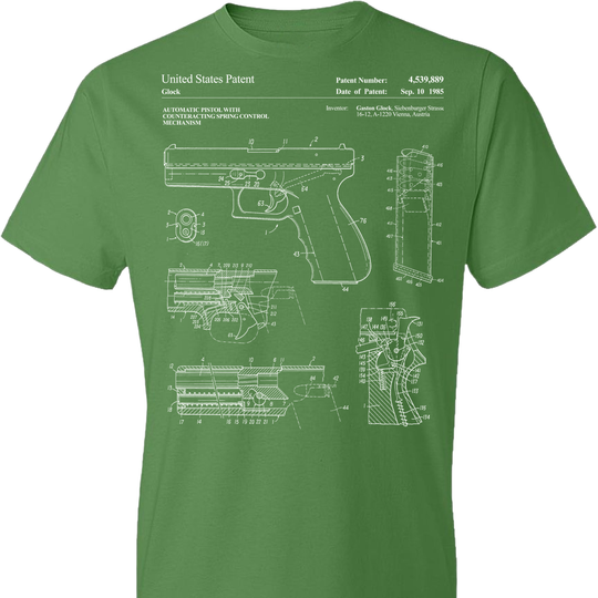 Glock Handgun Patent Pro Gun Men's T shirt - Green Apple