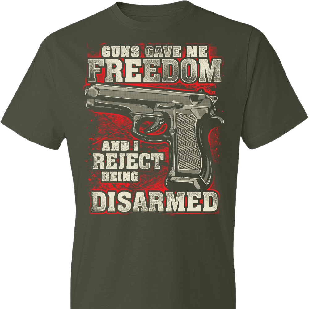 Gun Gave Me Freedom and I Reject Being Disarmed - Men's Apparel - City Green T Shirts
