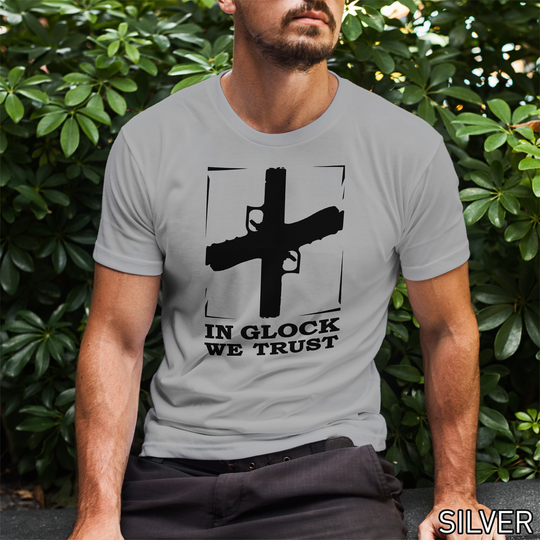 In Glock We Trust - Pro Gun Men’s t shirts - Silver