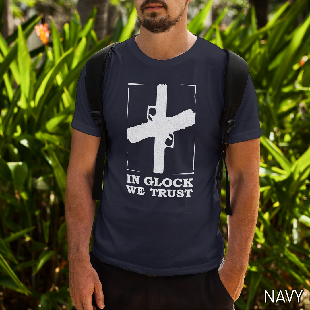 In Glock We Trust - Pro Gun Men’s t shirts - Navy