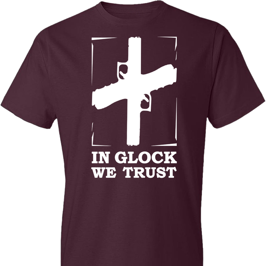 In Glock We Trust - Pro Gun Men’s t shirts - Maroon