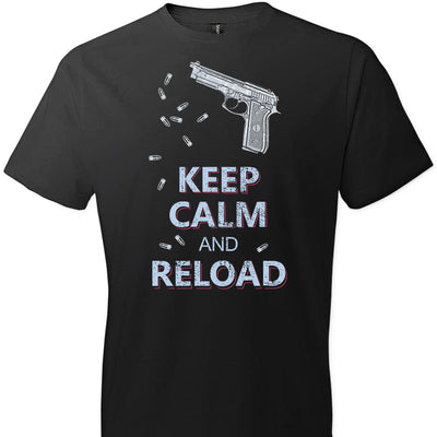Keep Calm and Reload - Pro Gun Men's Tshirt - Black