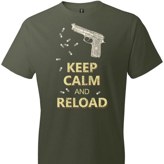 Keep Calm and Reload - Pro Gun Men's Tshirt - Military Green
