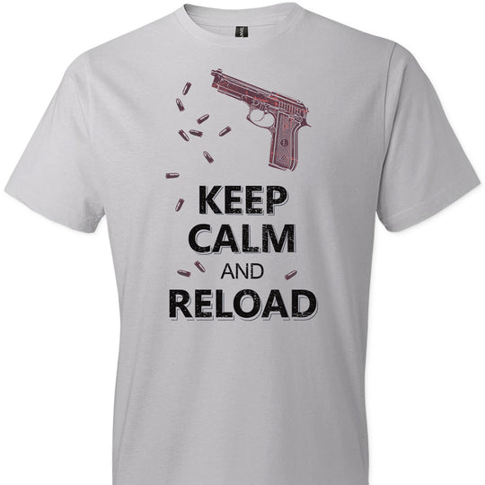 Keep Calm and Reload - Pro Gun Men's Tshirt - Light Grey