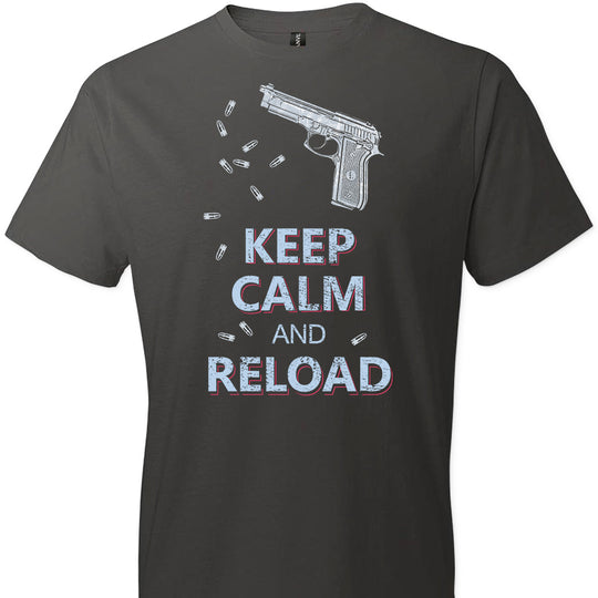 Keep Calm and Reload - Pro Gun Men's Tshirt - Dark Grey