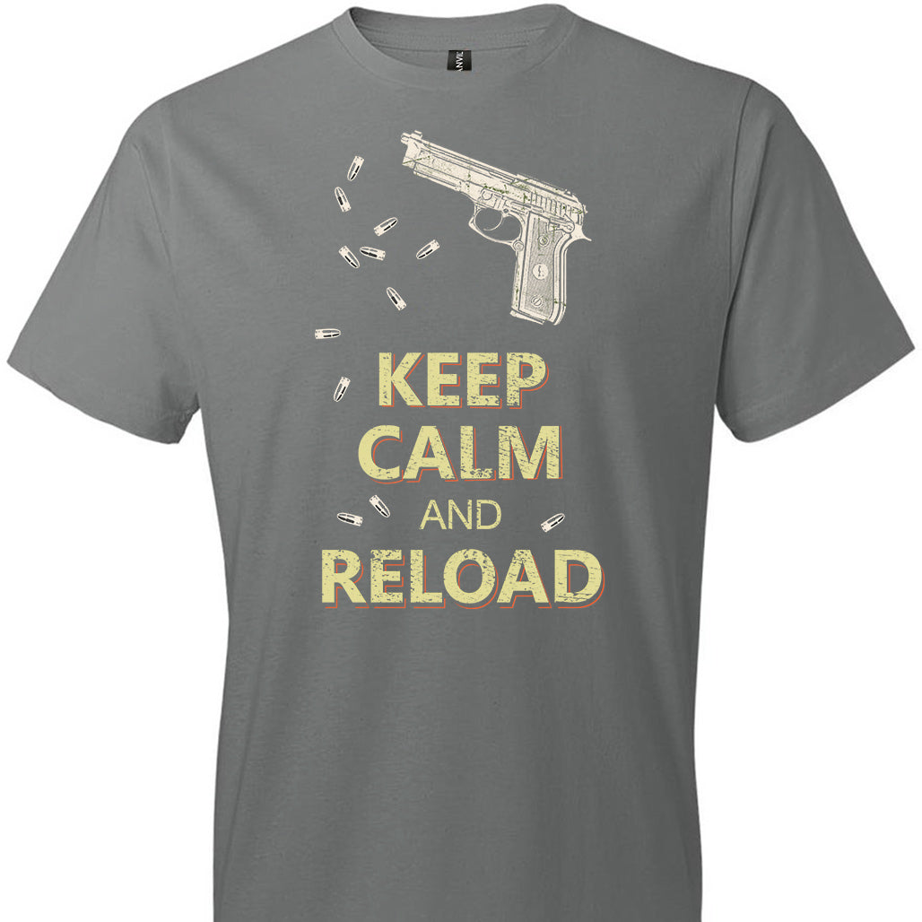 Keep Calm and Reload - Pro Gun Men's Tshirt - Grey