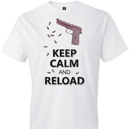 Keep Calm and Reload - Pro Gun Men's Tshirt - White