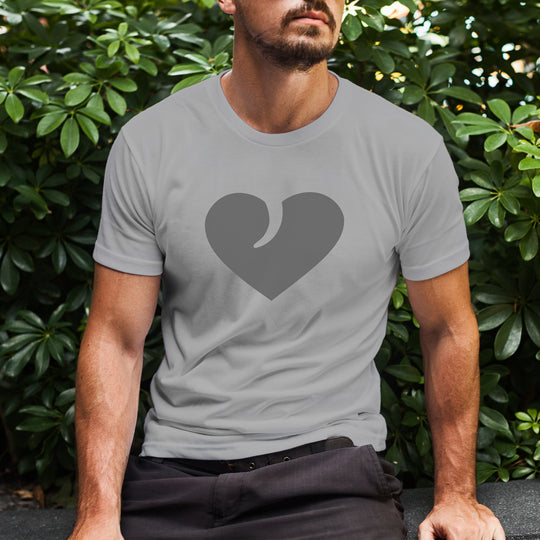 I Love Guns, Heart and Trigger - Men's 2nd Amendment Apparel - Silver Tshirt