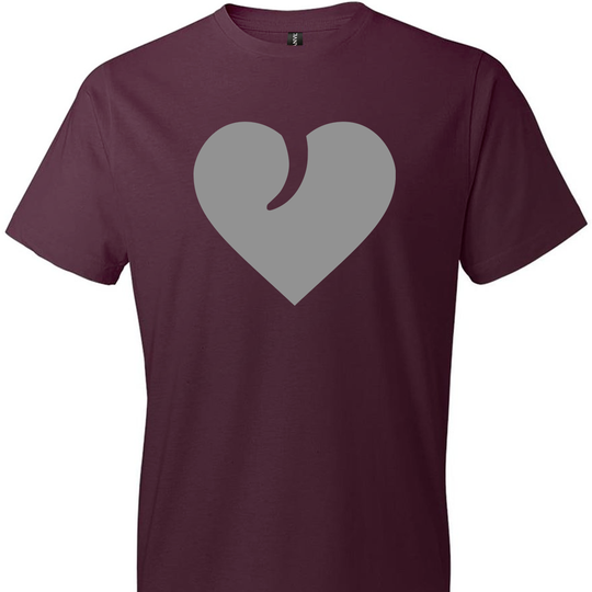 I Love Guns, Heart and Trigger - Men's 2nd Amendment Apparel - Maroon Tshirt