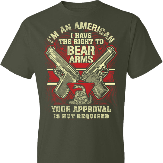 I'm an American, I Have The Right To Bear Arms - 2nd Amendment Men's Tshirt - City Green