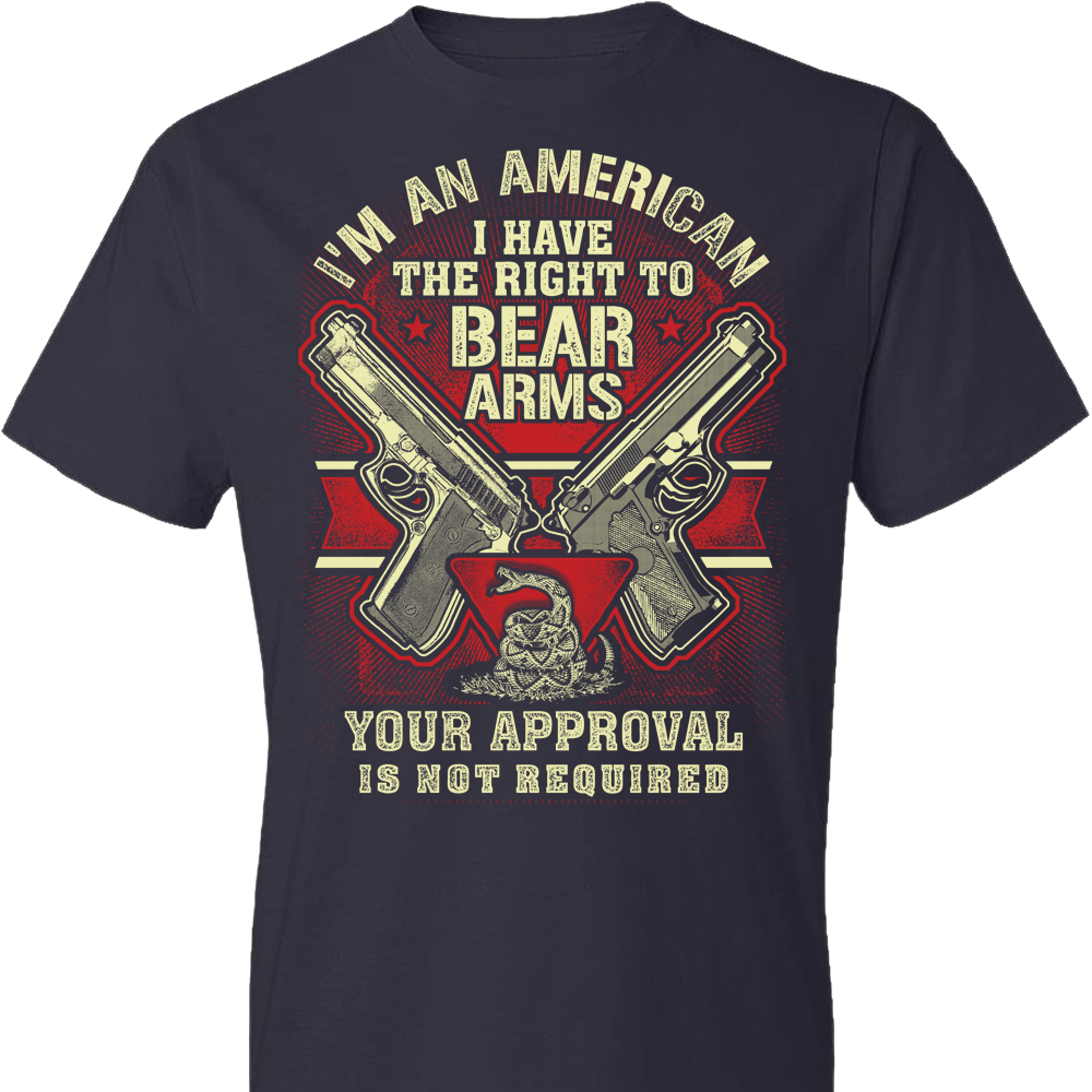 I'm an American, I Have The Right To Bear Arms - 2nd Amendment Men's Tshirt - Navy