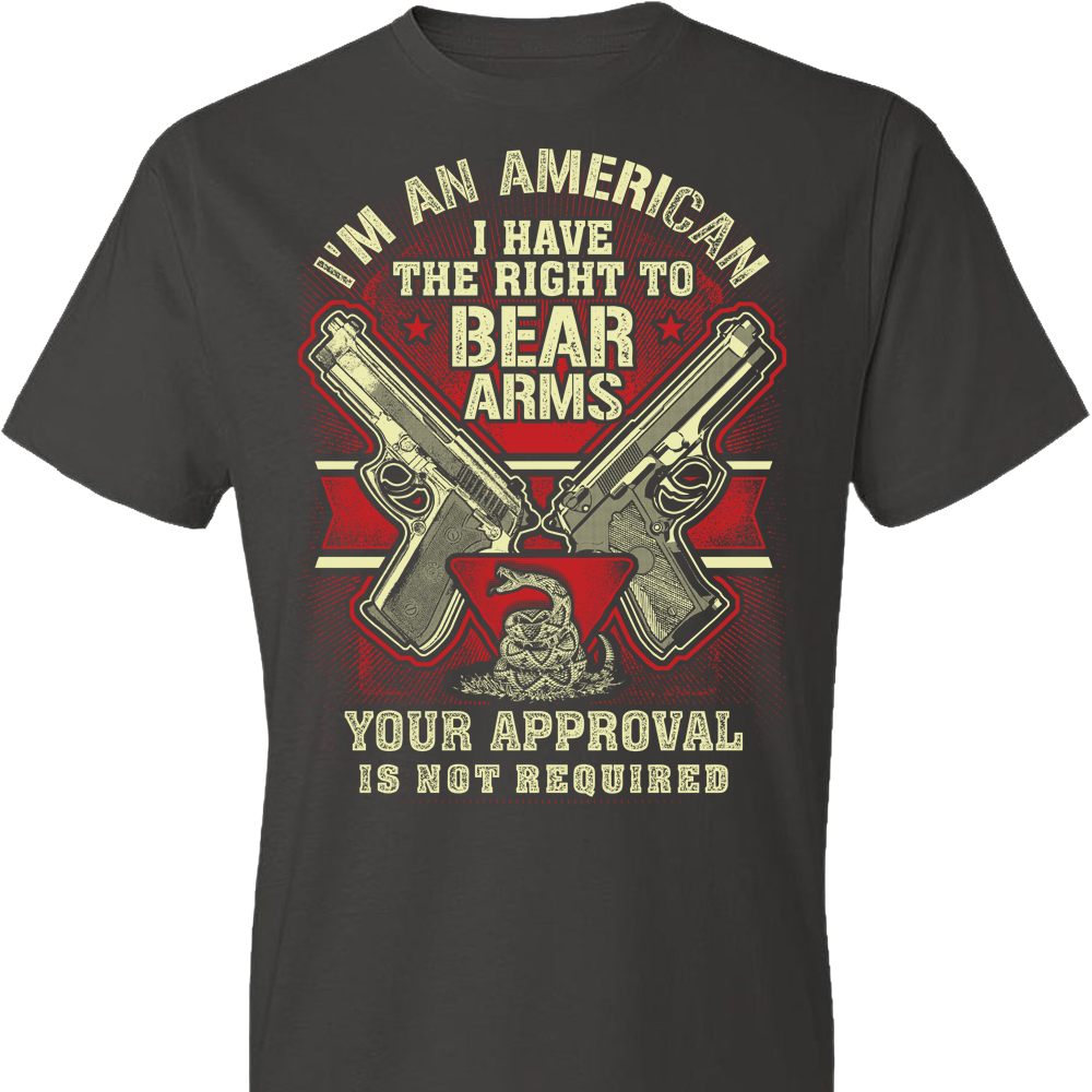 I'm an American, I Have The Right To Bear Arms - 2nd Amendment Men's Tshirt - Dark Grey