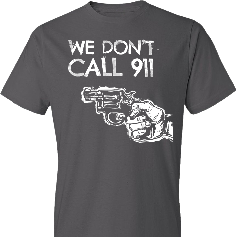 We Don't Call 911 - Men's Pro Gun Shooting T-Shirt - Charcoal